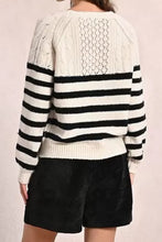 Carica l'immagine nel visualizzatore di Gallery, MOLLY BRACKEN Maglione traforato a righe donna