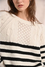 Carica l'immagine nel visualizzatore di Gallery, MOLLY BRACKEN Maglione traforato a righe donna