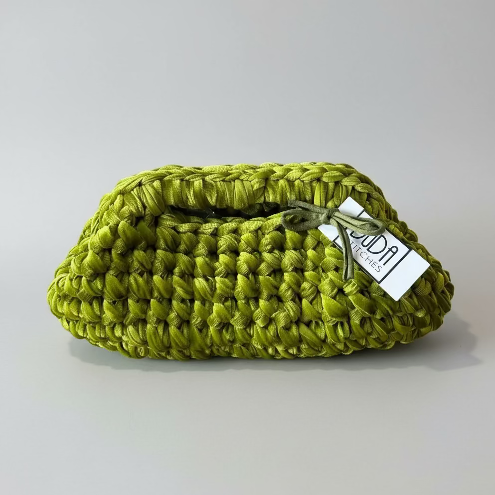 DUDA STITCHES Clutch Bag fatta a mano grande donna