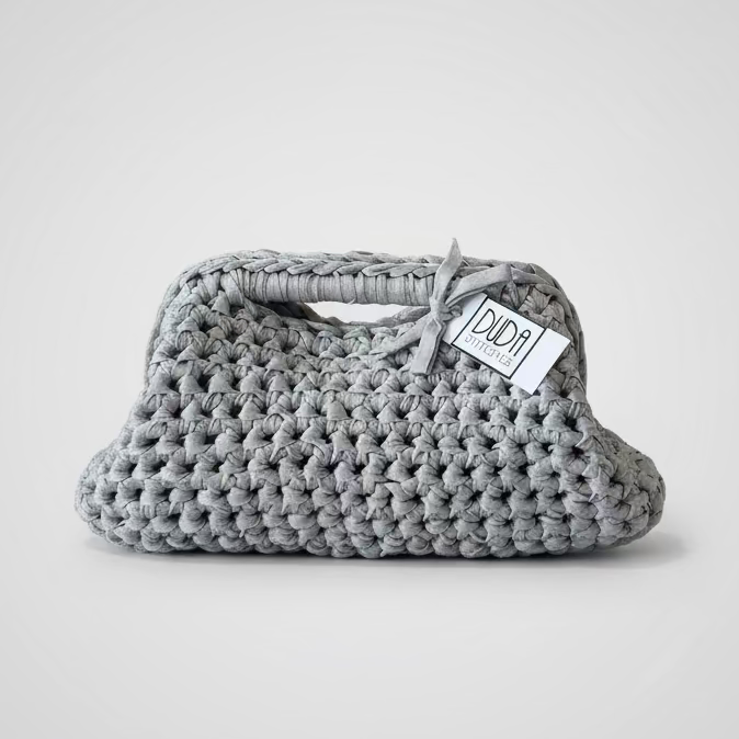 DUDA STITCHES Clutch Bag fatta a mano grande donna