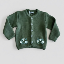 Carica l'immagine nel visualizzatore di Gallery, CREAZIONI CHIC Giacca in maglia abbottonata tirolese bimba
