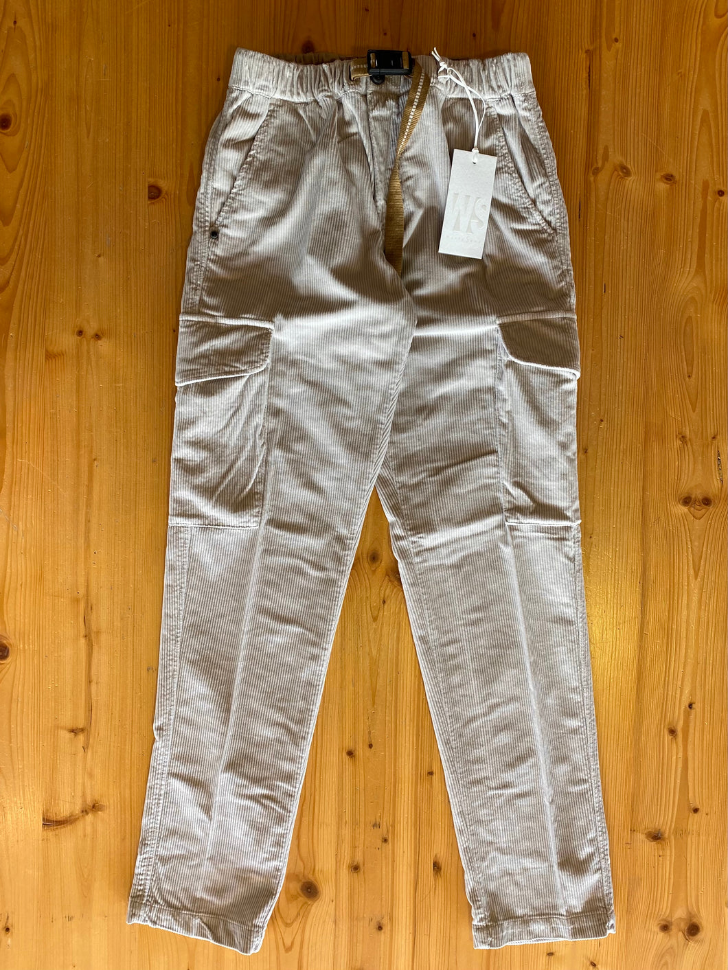 WHITE SAND Pantalone tasconato con coulisse in velluto uomo