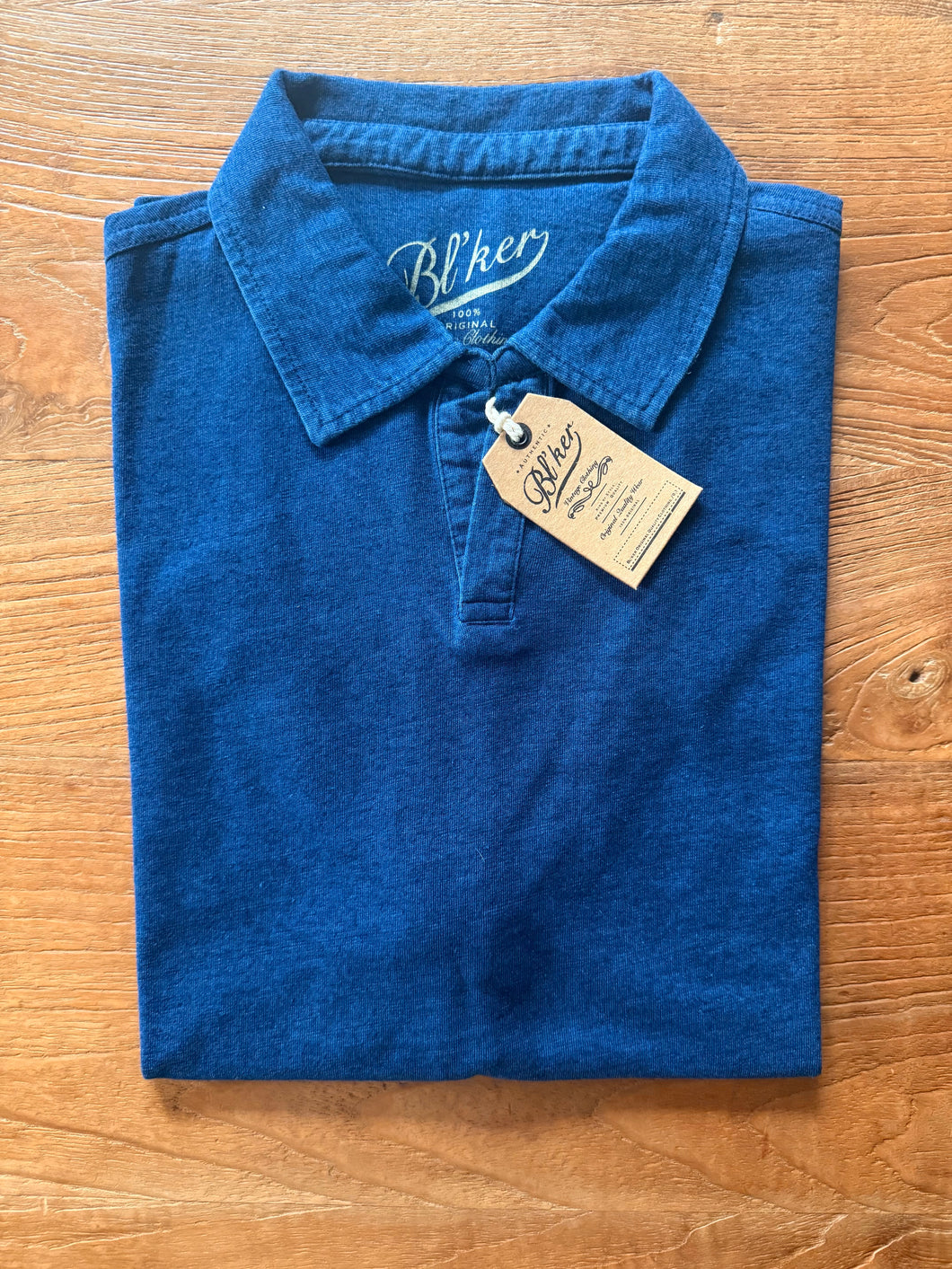 BL'KER Polo lavata indigo uomo