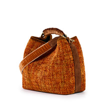 Carica l&#39;immagine nel visualizzatore di Gallery, VIAMAILBAG Borsa a secchiello in ciniglia jacquard donna
