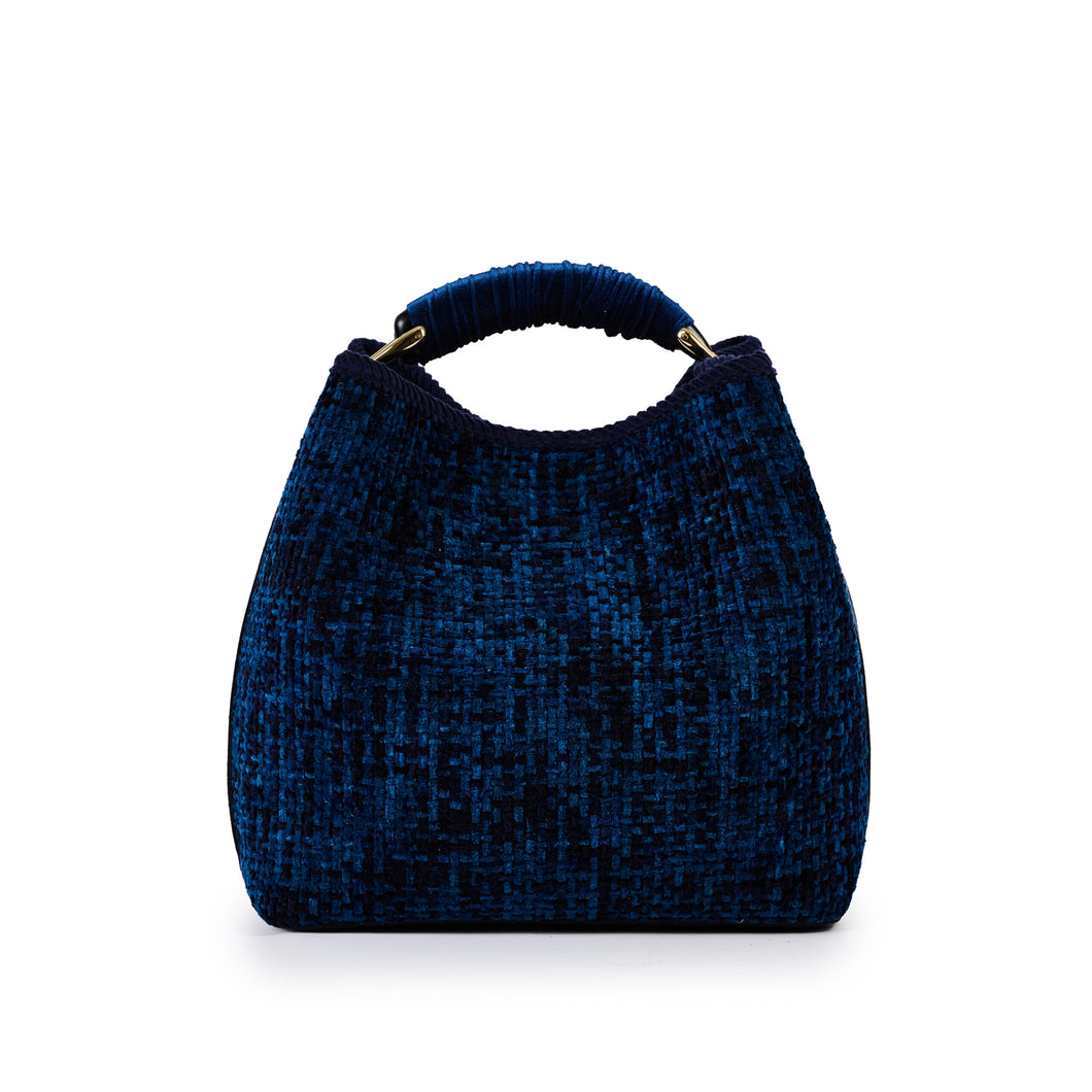 VIAMAILBAG Borsa a secchiello in ciniglia jacquard donna