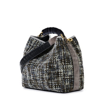 Carica l&#39;immagine nel visualizzatore di Gallery, VIAMAILBAG Borsa a secchiello in ciniglia jacquard donna

