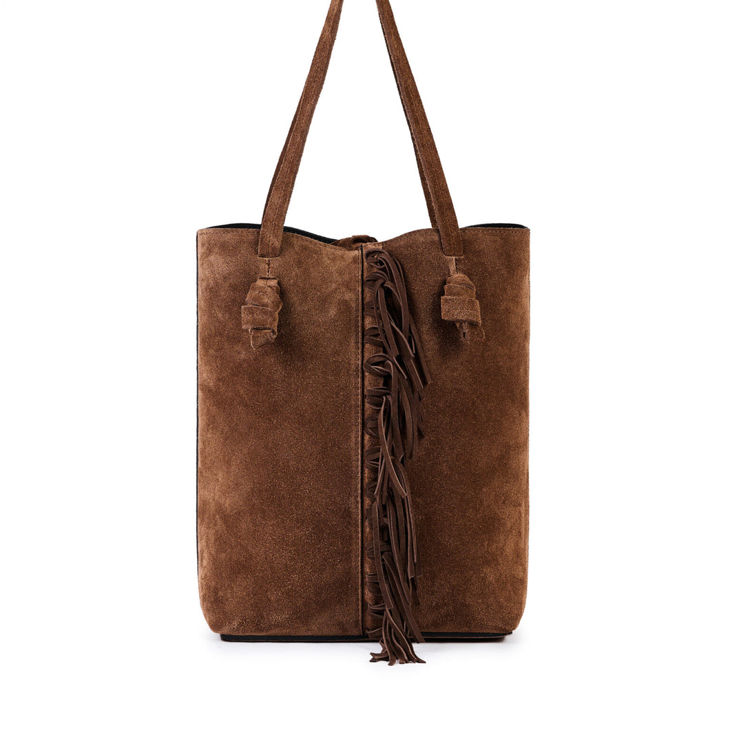 VIAMAILBAG Borsa secchiello in camoscio donna