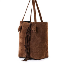 Carica l&#39;immagine nel visualizzatore di Gallery, VIAMAILBAG Borsa secchiello in camoscio donna
