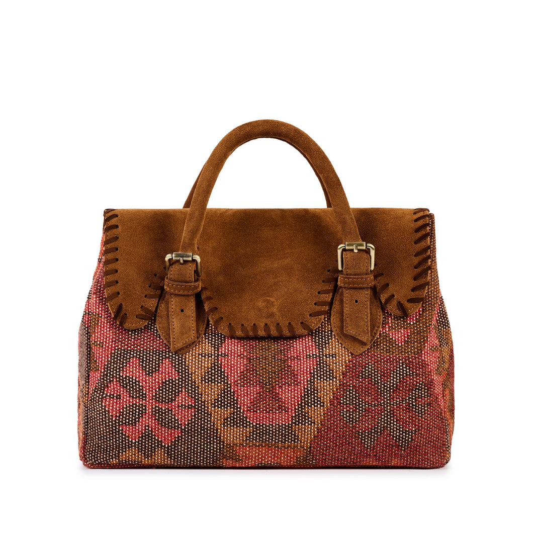 VIAMAILBAG Borsa con tappa in camoscio donna