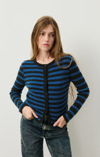 Carica l&#39;immagine nel visualizzatore di Gallery, AMERICAN VINTAGE Cardigan rigato Raxow donna
