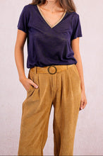 Carica l&#39;immagine nel visualizzatore di Gallery, MOLLY BRACKEN T-shirt con scollo a V iridato donna
