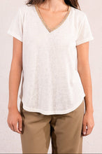 Carica l&#39;immagine nel visualizzatore di Gallery, MOLLY BRACKEN T-shirt con scollo a V iridato donna
