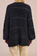 Carica l&#39;immagine nel visualizzatore di Gallery, MOLLY BRACKEN Cardigan aperto iridescente rigato donna
