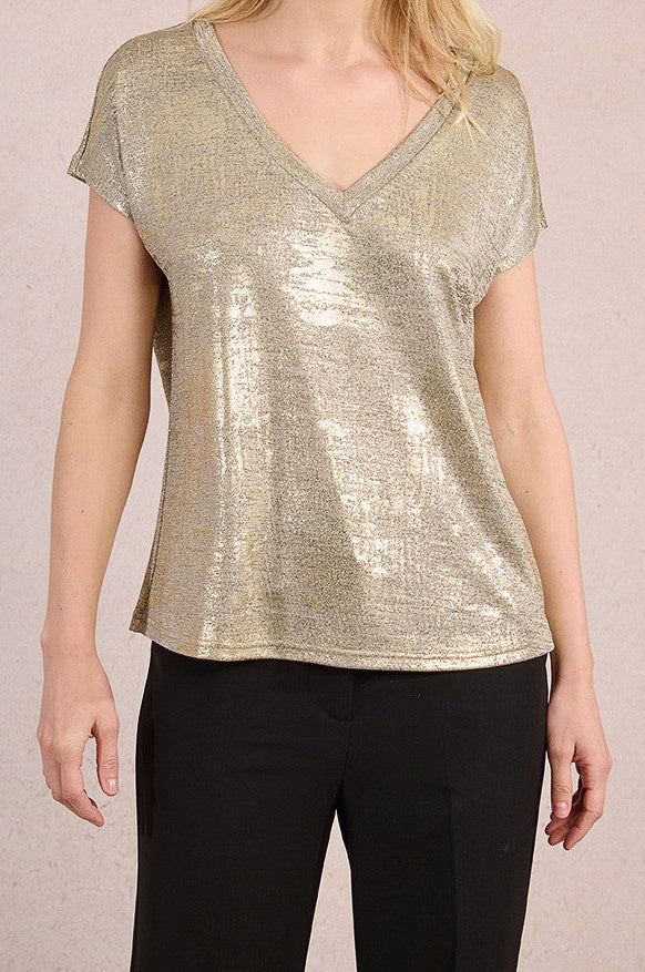 MOLLY BRACKEN T-shirt metallizzata donna
