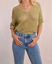 Carica l&#39;immagine nel visualizzatore di Gallery, MOLLY BRACKEN Maglia traforata iridescente donna
