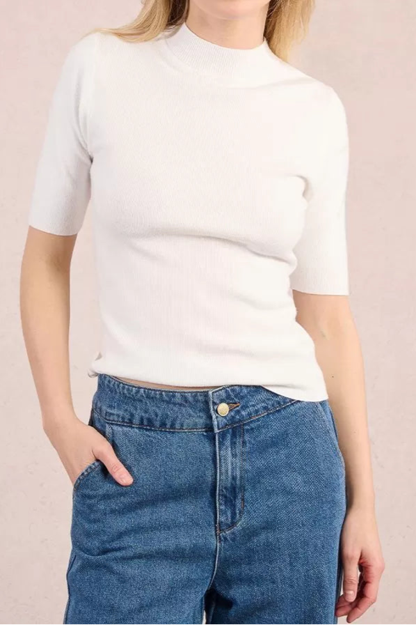 MOLLY BRACKEN Top lupetto a costine donna