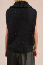 Carica l&#39;immagine nel visualizzatore di Gallery, MOLLY BRACKEN Maglia dolcevita smanicata con paillettes donna
