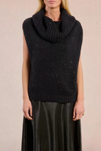 Carica l&#39;immagine nel visualizzatore di Gallery, MOLLY BRACKEN Maglia dolcevita smanicata con paillettes donna
