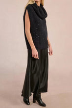 Carica l&#39;immagine nel visualizzatore di Gallery, MOLLY BRACKEN Maglia dolcevita smanicata con paillettes donna

