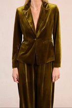 Carica l&#39;immagine nel visualizzatore di Gallery, MOLLY BRACKEN Blazer dritto in velluto donna
