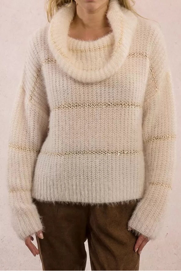 MOLLY BRACKEN Maglione oversize rigato donna
