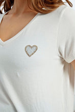 Carica l&#39;immagine nel visualizzatore di Gallery, MOLLY BRACKEN T-shirt scollo a V donna
